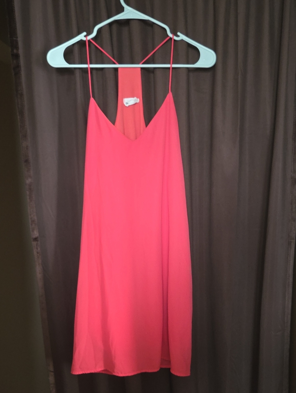 Style Rack Coral-Pink Spaghetti Strap Mini Dress